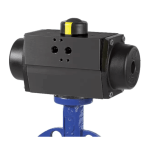 Pneumatic Actuator Mounted on WRAS Approved Wafer Butterfly Valve